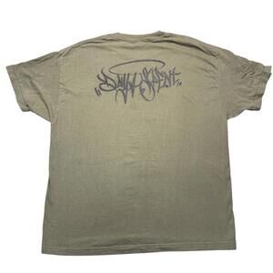 Days Spent Hardcore Band Tee Skull & Graffiti Graphic Olive Hanes Beefy-T XL